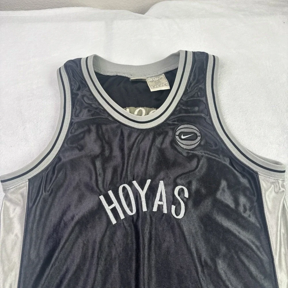 VTG Nike Georgetown Hoyas Bossman Black Jersey Men's Medium Distressed